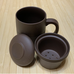 Заварочная чашка из глины 330 мл коричневая. Photo 2